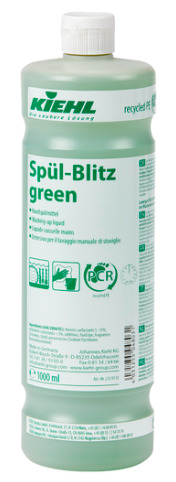 Засіб для ручного миття посуду з підсилювачем блиску KIEHL Spul-Blitz green, 1 л